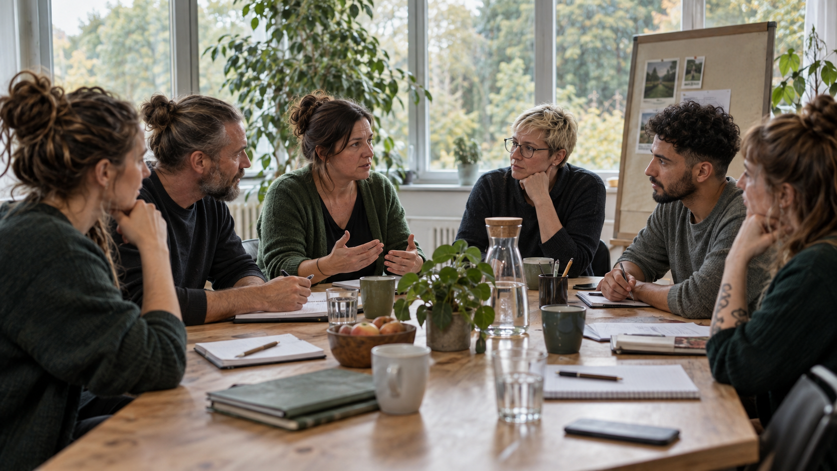 Fachkräfte besprechen gemeinsam die aktuelle Belastung