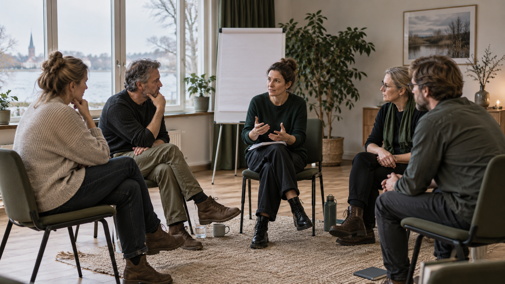 Kleine Gruppe bei einer Supervision